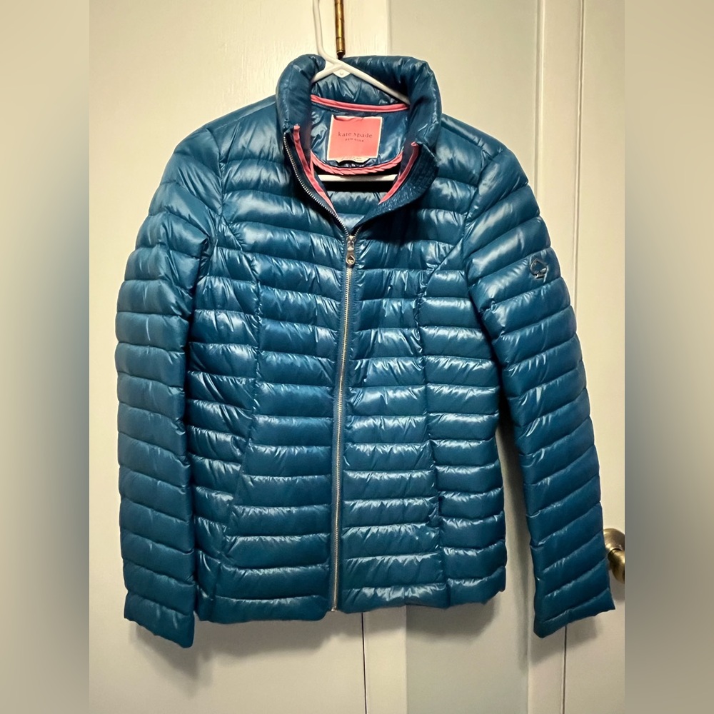 Like new Kate Spade coat, size XS, blue in color